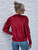 Fifth Avenue Womens Puff Sleeve Velvet Stitched Western Top - FAWWT10