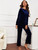 Fifth Avenue Womens Velvet Sweatshirt and Pants Co- Ord Set FAVELC4