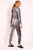 Fifth Avenue Womens Velvet Striped Hoodie and Jogger Pants Co- Ord Set FAVELC5 - Silver