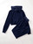 Fifth Avenue Womens Zip Up Velvet Hoodie and Pants Co-Ord Set FAVELC13 - Blue