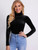 Fifth Avenue Womens Mock Neck Detail Velvet Stitched Western Top - FAWWT20