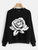 Fifth Avenue DIFT202 Floral Vector Printed Sweatshirt - Black