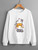 Fifth Avenue DIFT217 Cat Printed Sweatshirt - White