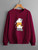 Fifth Avenue DIFT217 Cat Printed Sweatshirt - Maroon