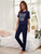 Fifth Avenue Women's WSNS38 Printed T-Shirt and Pants Set