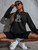 Fifth Avenue DIFT230 Bear Print Hoodie - Black