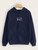 Fifth Avenue DIFT240 Text Print Hoodie - Navy Blue