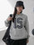 Fifth Avenue DIFT241 Number Print Hoodie - Grey