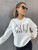 Fifth Avenue DIFT242 Text Printed Sweatshirt - White