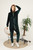 Fifth Avenue Womens Long Zip Velvet Hoodie and Pants Co-Ord Set FAVELC19 - Green