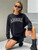 Fifth Avenue DIFT243 Text Printed Sweatshirt - Black
