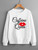 Fifth Avenue DIFT252 Caffeine Queen Printed Sweatshirt - White