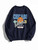 Fifth Avenue DIFT258 Chicago Basketball Printed Sweatshirt - Navy Blue
