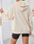 Fifth Avenue DIFT289 All Roads Lead To Rome Print Hoodie - Cream