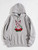 Fifth Avenue DIFT330 Floral Deer Print Hoodie - Grey