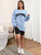 Fifth Avenue DIFT367 California Printed Sweatshirt - Light Blue