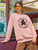 Fifth Avenue DIFT381 Teddy Bear Printed Sweatshirt - Pink