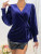 Fifth Avenue Womens Wrap Detail Velvet Stitched Western Top - FAWWT31