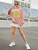 Fifth Avenue DIFT386 Smiley Face Printed Sweatshirt - Pink