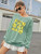 Fifth Avenue DIFT386 Smiley Face Printed Sweatshirt - Mint Green