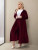 Fifth Avenue Women's Velvet Coat and Pants Co-Ord Set FAVELC24 - Maroon