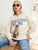 Fifth Avenue DIFT395 Cat Day Printed Sweatshirt - Cream