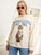 Fifth Avenue DIFT395 Cat Day Printed Sweatshirt - Cream