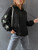 Fifth Avenue DIFT399 Sun and Moon Print Hoodie - Black