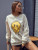 Fifth Avenue DIFT412 Smile Printed Sweatshirt - Cream