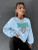 Fifth Avenue DIFT418 Business Printed Sweatshirt - Light Blue