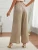Fifth Avenue Women's Paper Bag Tie Waist Wide Leg Pants FAWLP7
