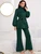Fifth Avenue Women's Georgette High Neck Top and Pants Set - FAWGTPS8