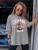 Fifth Avenue DIFT469 Oversized Chicago Printed T-Shirt - Grey
