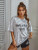 Fifth Avenue DIFT474 Oversized Palm Springs Printed T-Shirt - Grey
