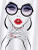 Fifth Avenue Women's Dolman DIFT508 Printed T-Shirt - White