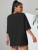 Fifth Avenue DIFT517 Oversized Don't Care Printed T-Shirt - Black