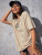 Fifth Avenue DIFT531 Oversized Tennis Printed T-Shirt - Cream