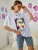Fifth Avenue DIFT540 You Go Girls Printed T-Shirt - White