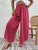 Fifth Avenue Women's Elastic Wide Waist Detail Wide Leg Pants FAWLP25