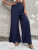 Fifth Avenue Women's Button Detail Wide Leg Pants FAWLP26