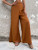 Fifth Avenue Women's Button Detail Wide Leg Pants FAWLP27