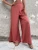 Fifth Avenue Women's Button Detail Wide Leg Pants FAWLP28