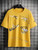 Fifth Avenue Graffiti Printed MIFT44 T-Shirt - Yellow