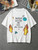 Fifth Avenue Stickers Printed MIFT61 T-Shirt - White