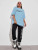 Fifth Avenue DIFT551 Over It Printed Oversized T-Shirt - Light Blue