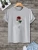 Fifth Avenue Rose Printed MIFT72 T-Shirt - Grey