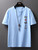 Fifth Avenue Butterfly Printed MIFT109 T-Shirt - Light Blue