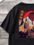 Fifth Avenue Front Back Japanese Printed MIFT116 T-Shirt - Black