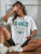 Fifth Avenue DIFT562 Los Angeles Printed Oversized T-Shirt - White