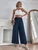 Fifth Avenue Women's Shirred Waist Button Detail Pants FAWLP48
